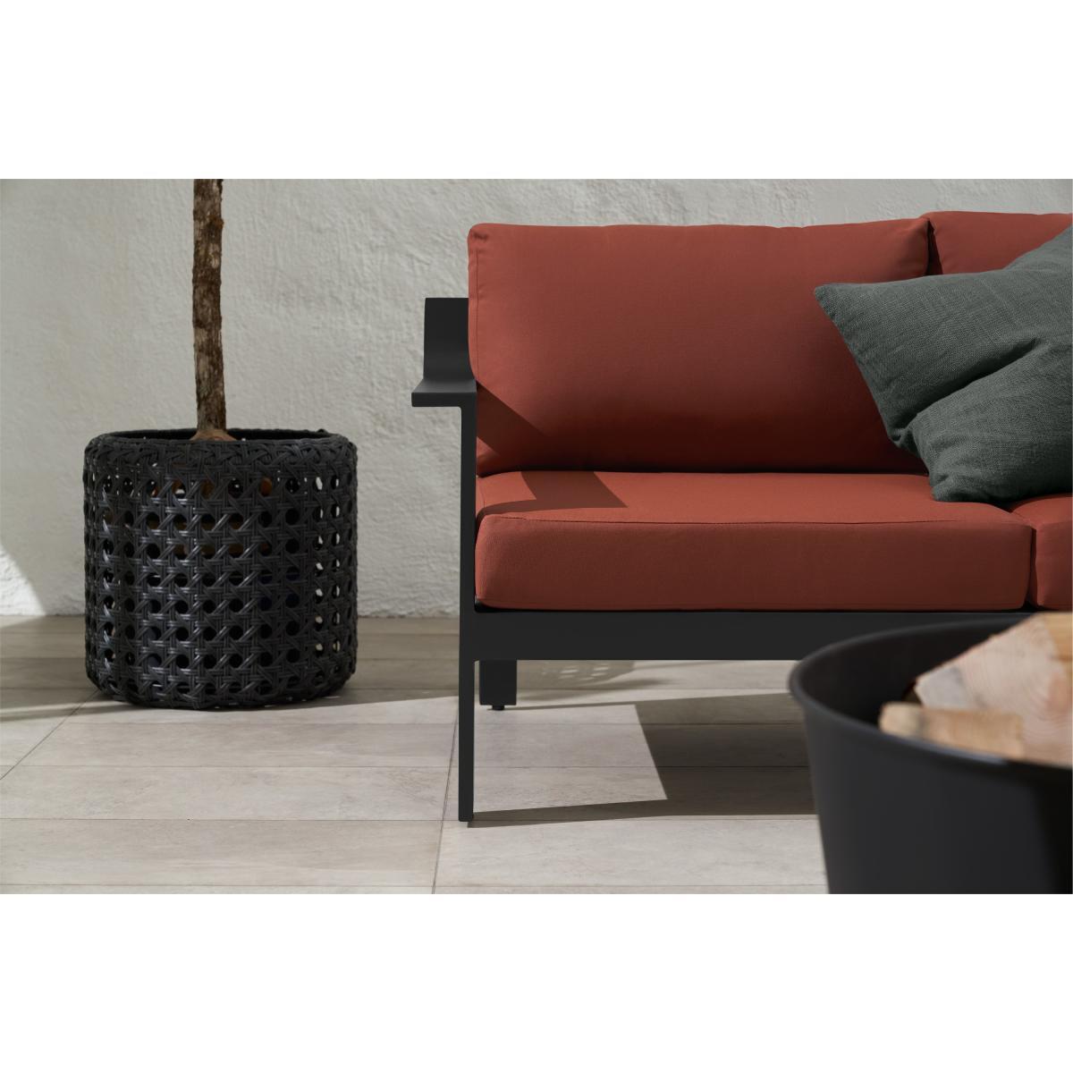 Kochi Garden Corner Lounge Set, Charcoal & Auburn Red – image 5
