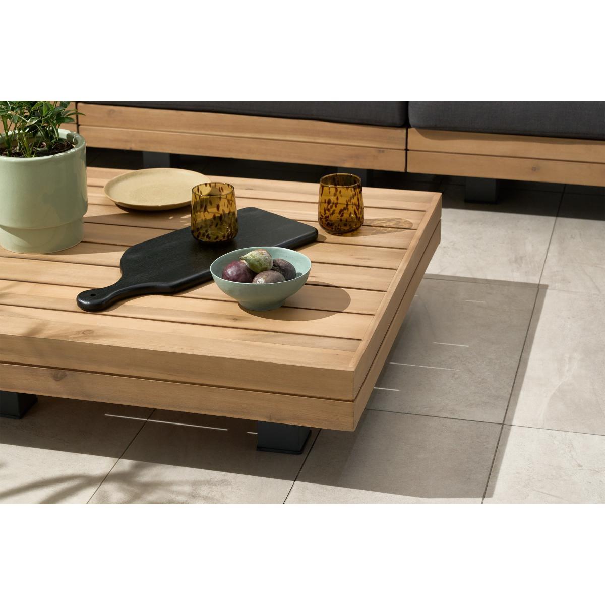 Avarna Corner Modular Lounge Set, Acacia & Grey – image 4