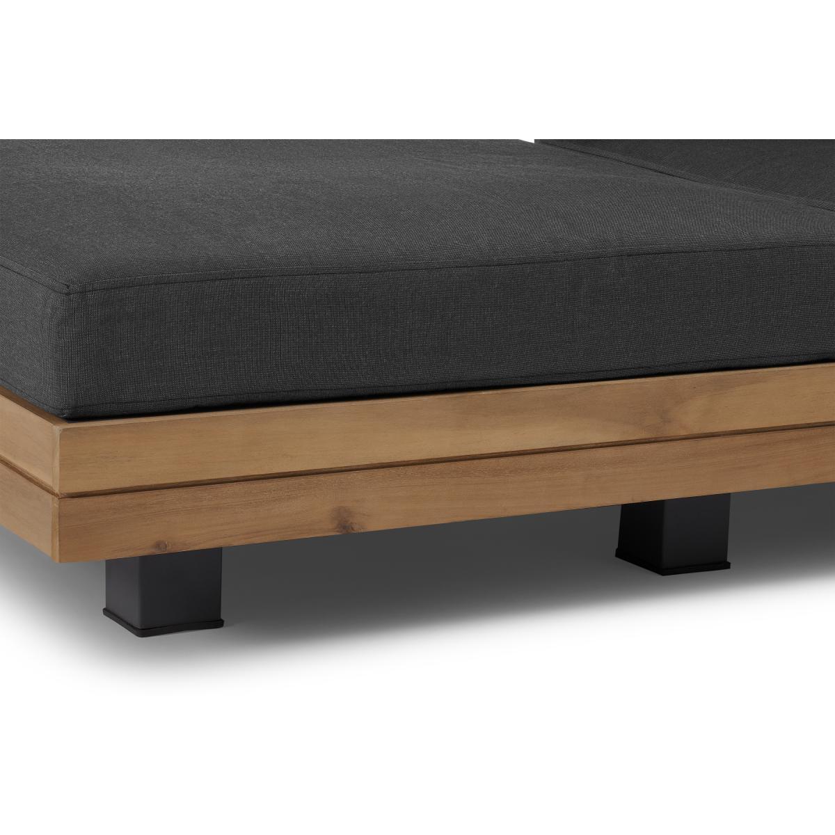 Avarna Corner Modular Lounge Set, Acacia & Grey – image 8