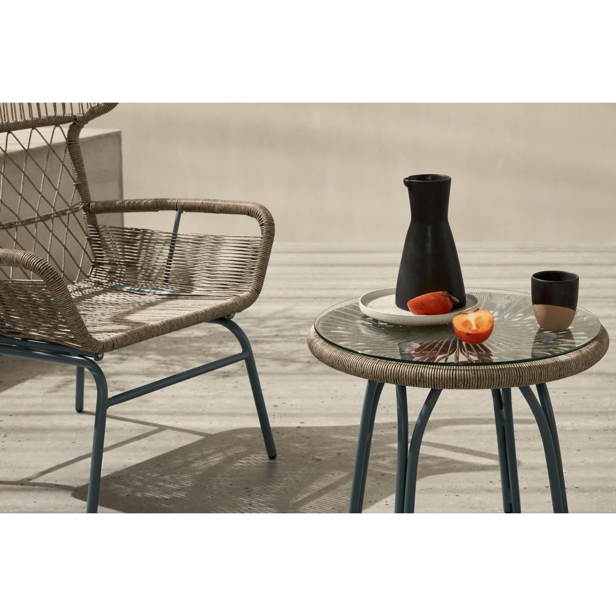 Lyra Garden Lounge Set, Grey and Blue – image 4