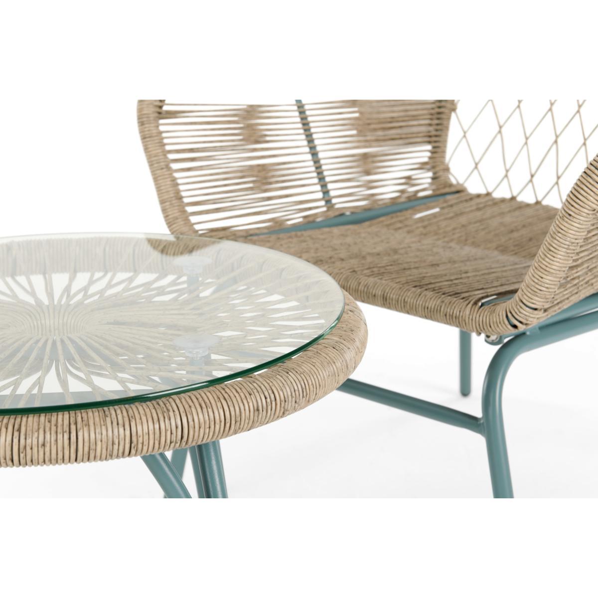 Lyra Garden Lounge Set, Grey and Blue – image 6