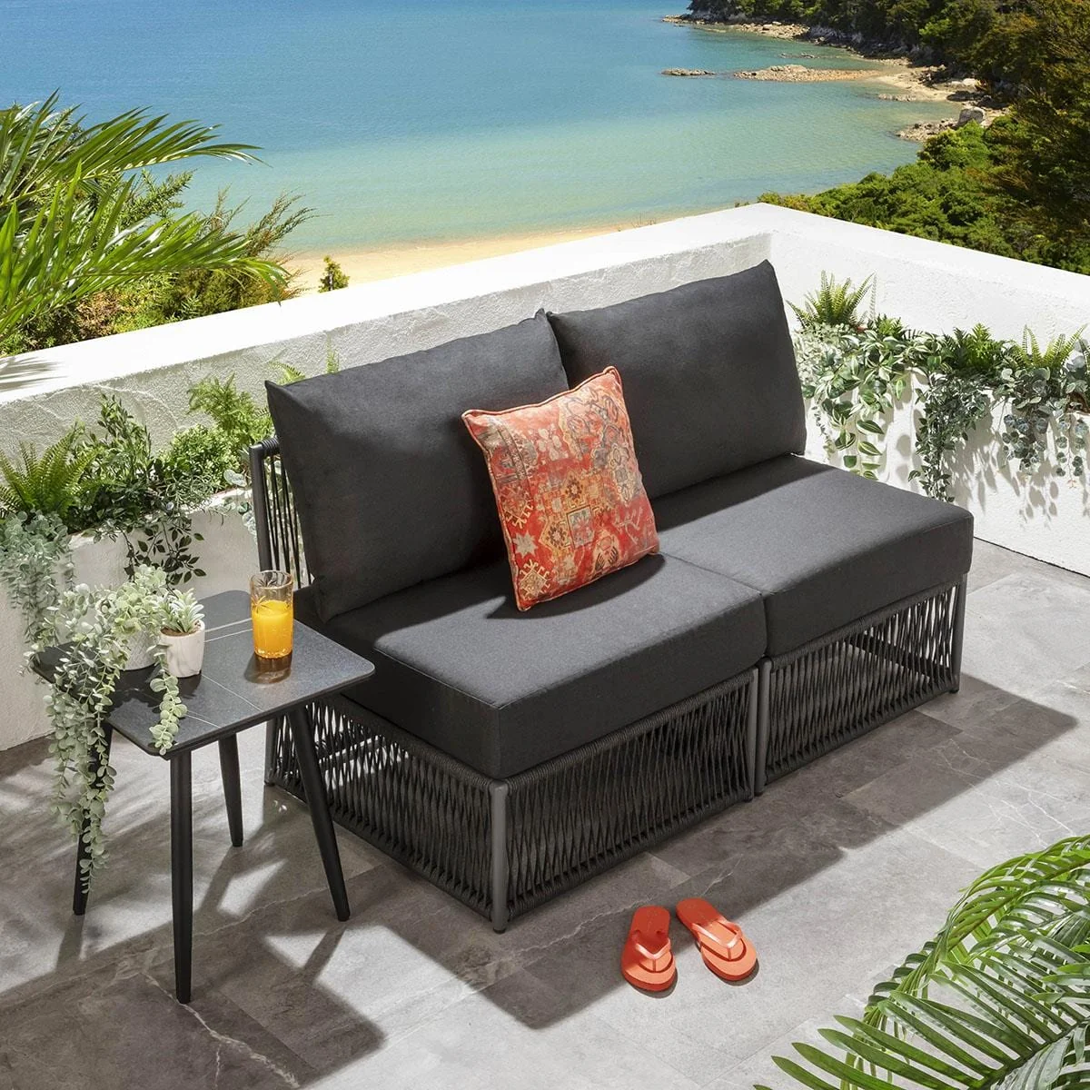 Cole Modular Middle Section Charcoal Black Grey 70x74cm – image 2