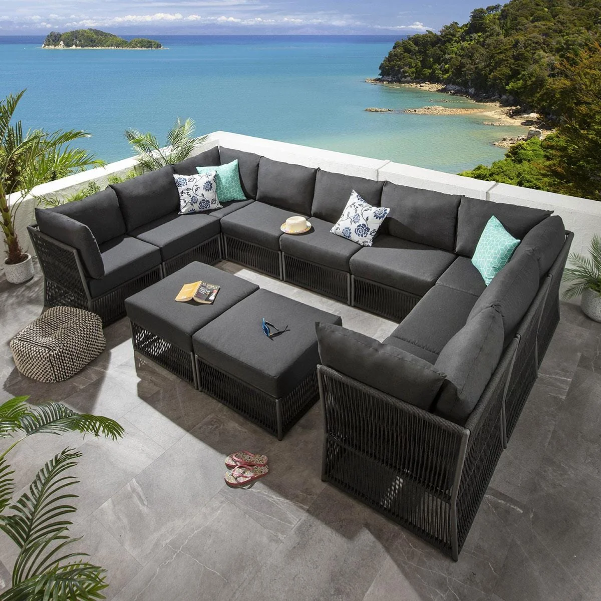 Cole Modular Middle Section Charcoal Black Grey 70x74cm – image 5