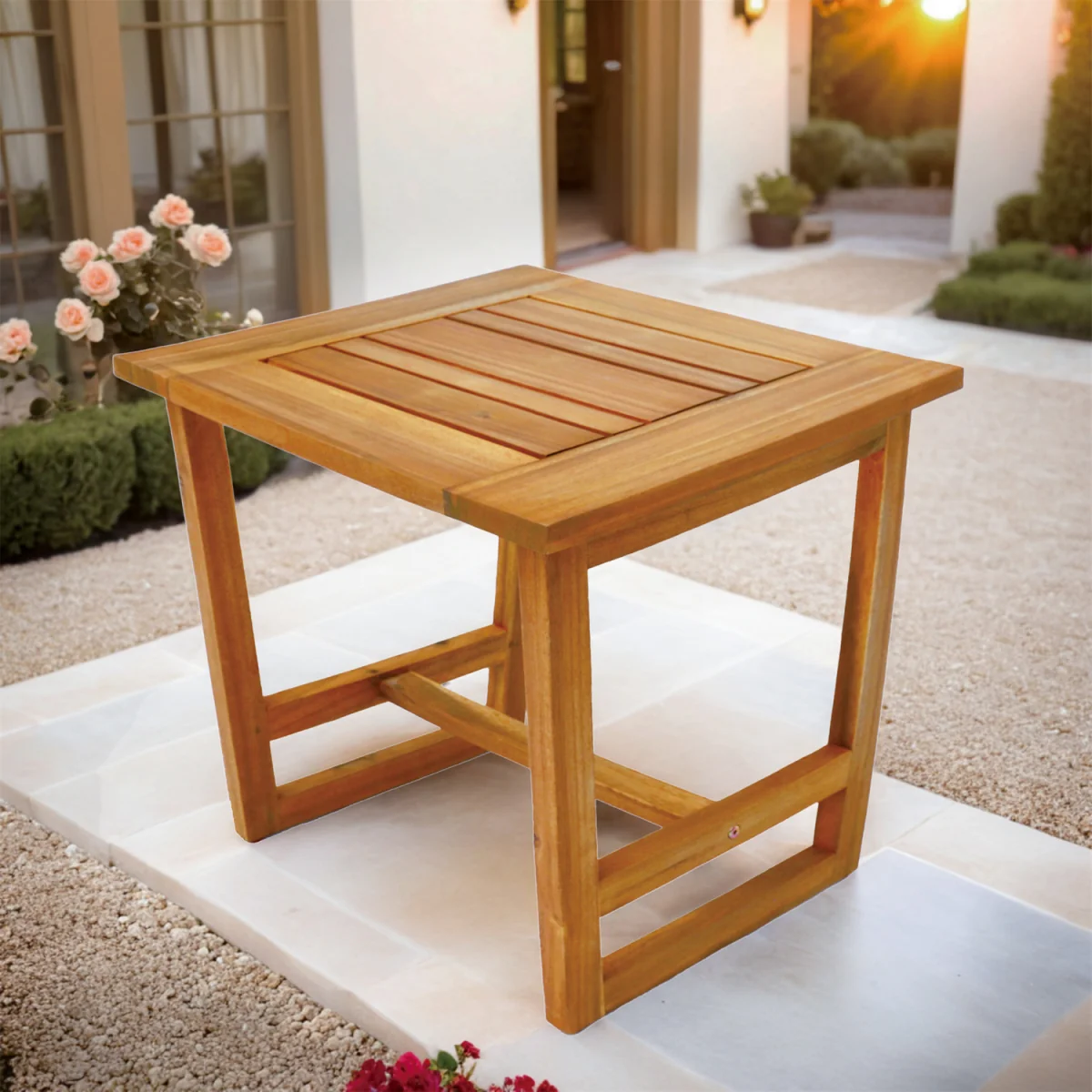 Abrihome Acacia Wood Outdoor Furniture Modular Sofas Tables Olifen Fabric - Teak color / 50cm / 5kg /  0 – image 2