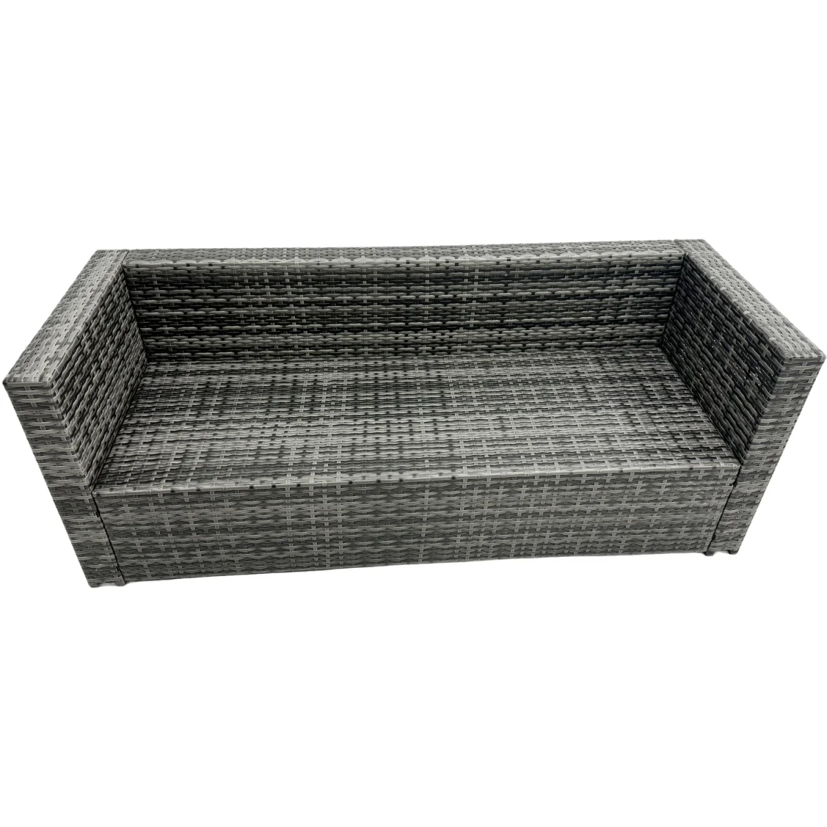 Fimous 13-Seat PE Rattan Garden Sofa and Rising Dining Table Set. - Dark Grey Mixed – image 5