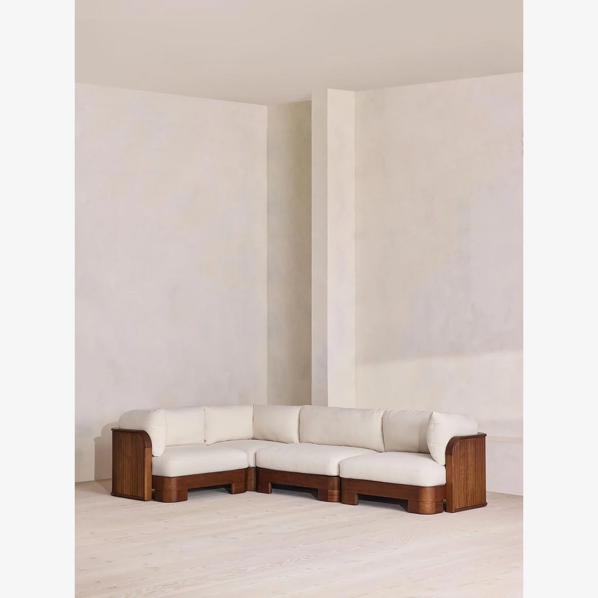 Odell Outdoor L-Shape Sofa, Off White, UK & EU – image 1