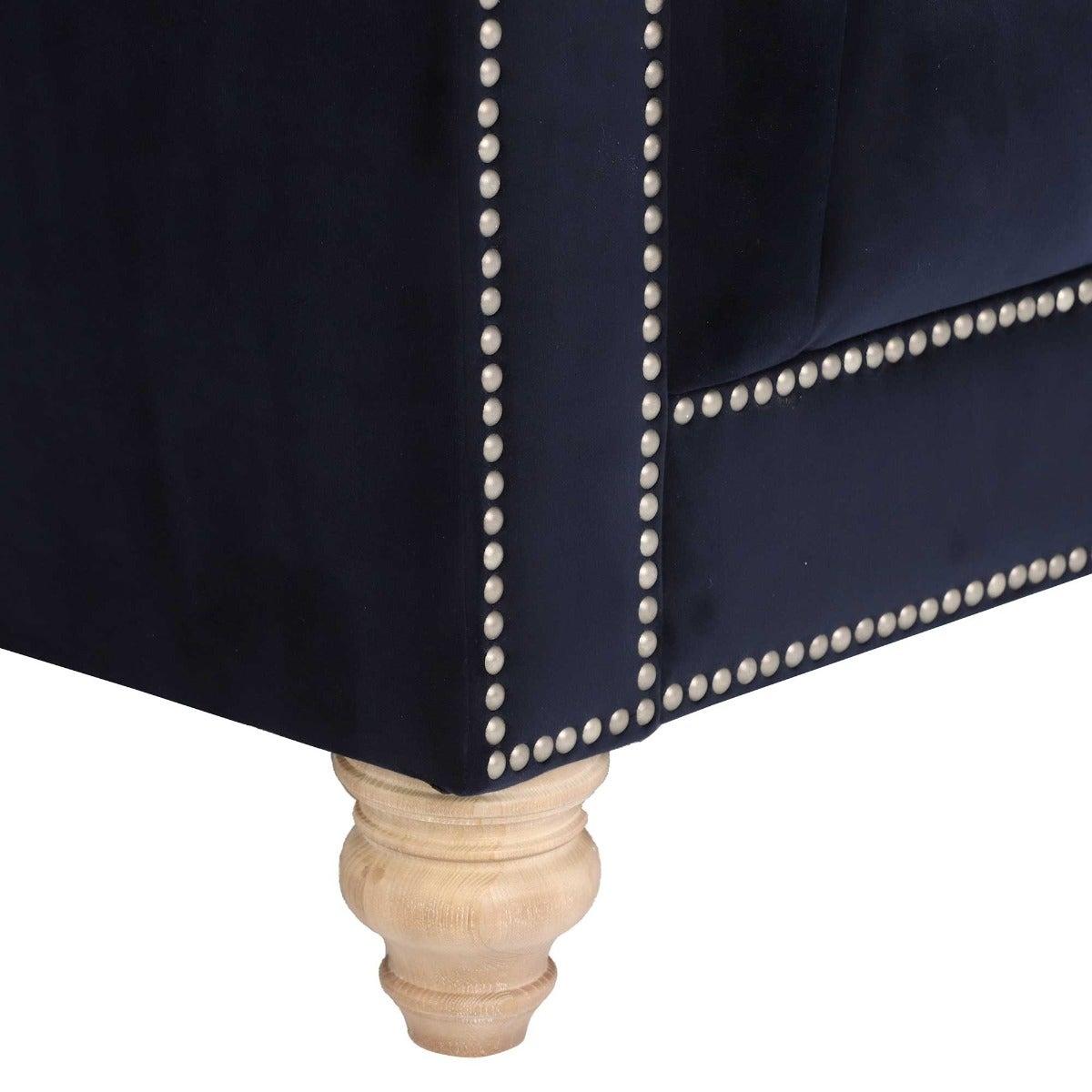 Ullswater 4 Seater Sofa, Blue Velvet | Barker & Stonehouse – image 5