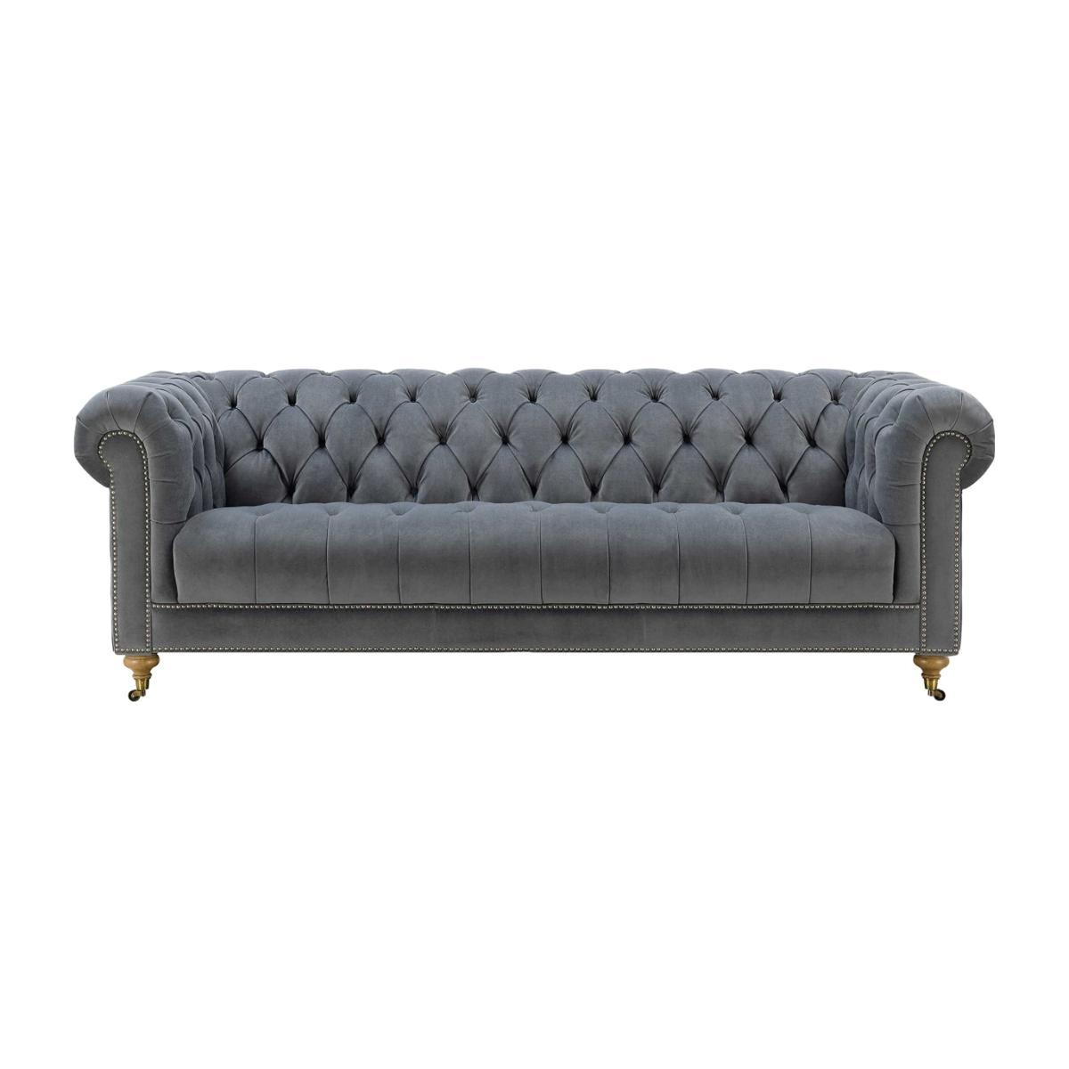 Ullswater 4 Seater Sofa, Pewter Velvet