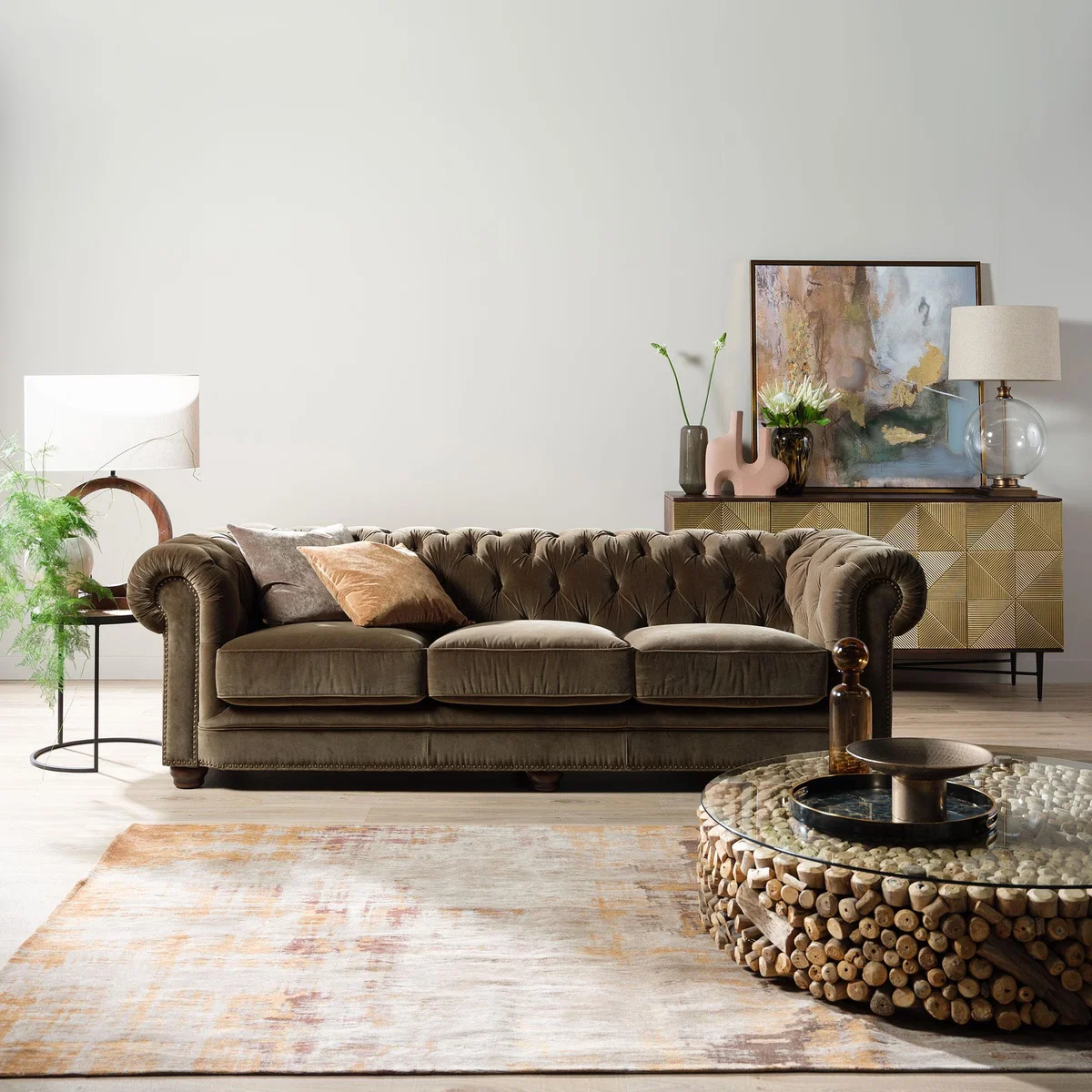 Everett 4 Seater Sofa, Green | Barker & Stonehouse – image 2