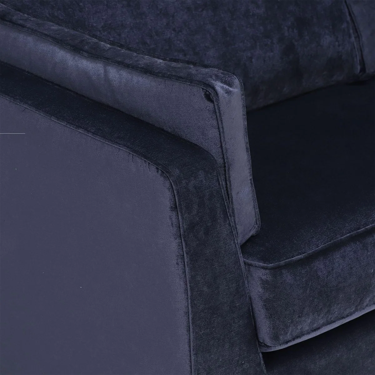Rene 4 Seater Sofa Without Scatters, Blue Fabric | Barker & Stonehouse – image 3