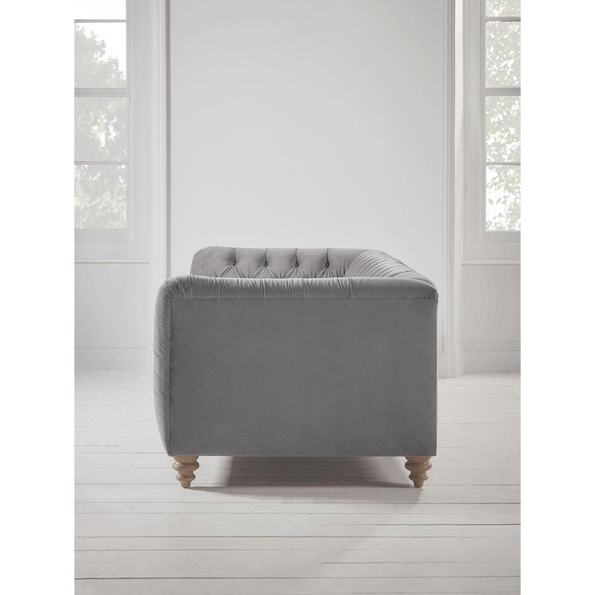 Dora Buttoned Four Seater Sofa - Moss Velvet – image 5