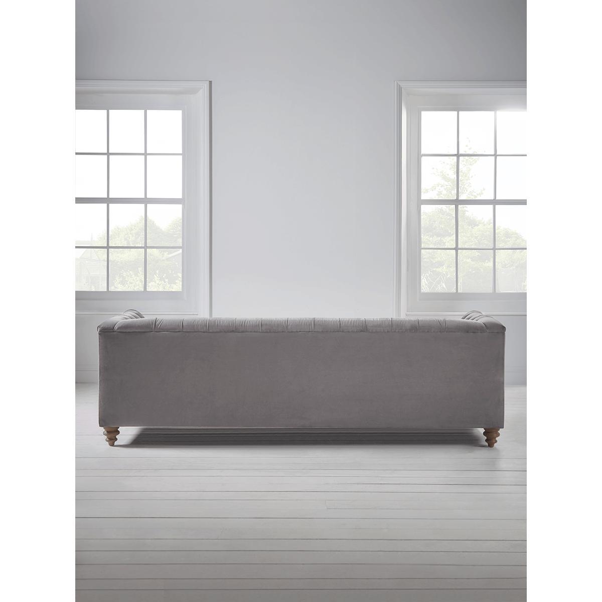 Dora Buttoned Four Seater Sofa - Moss Velvet – image 6
