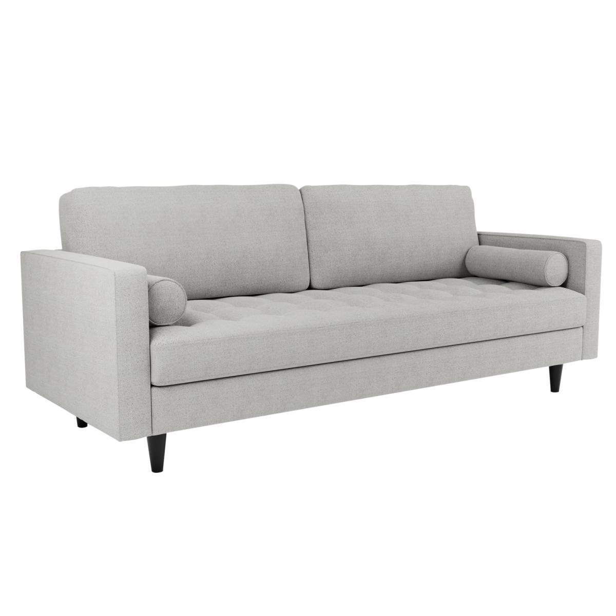 Zoe Boucle 4 Seater Sofa Light Grey – image 3