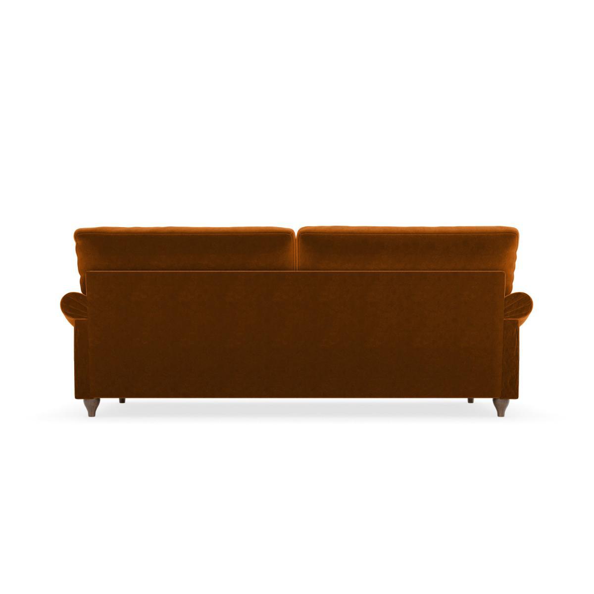 Salisbury Luxury Velvet 4 Seater Sofa Luxury Velvet Orange Umber – image 5