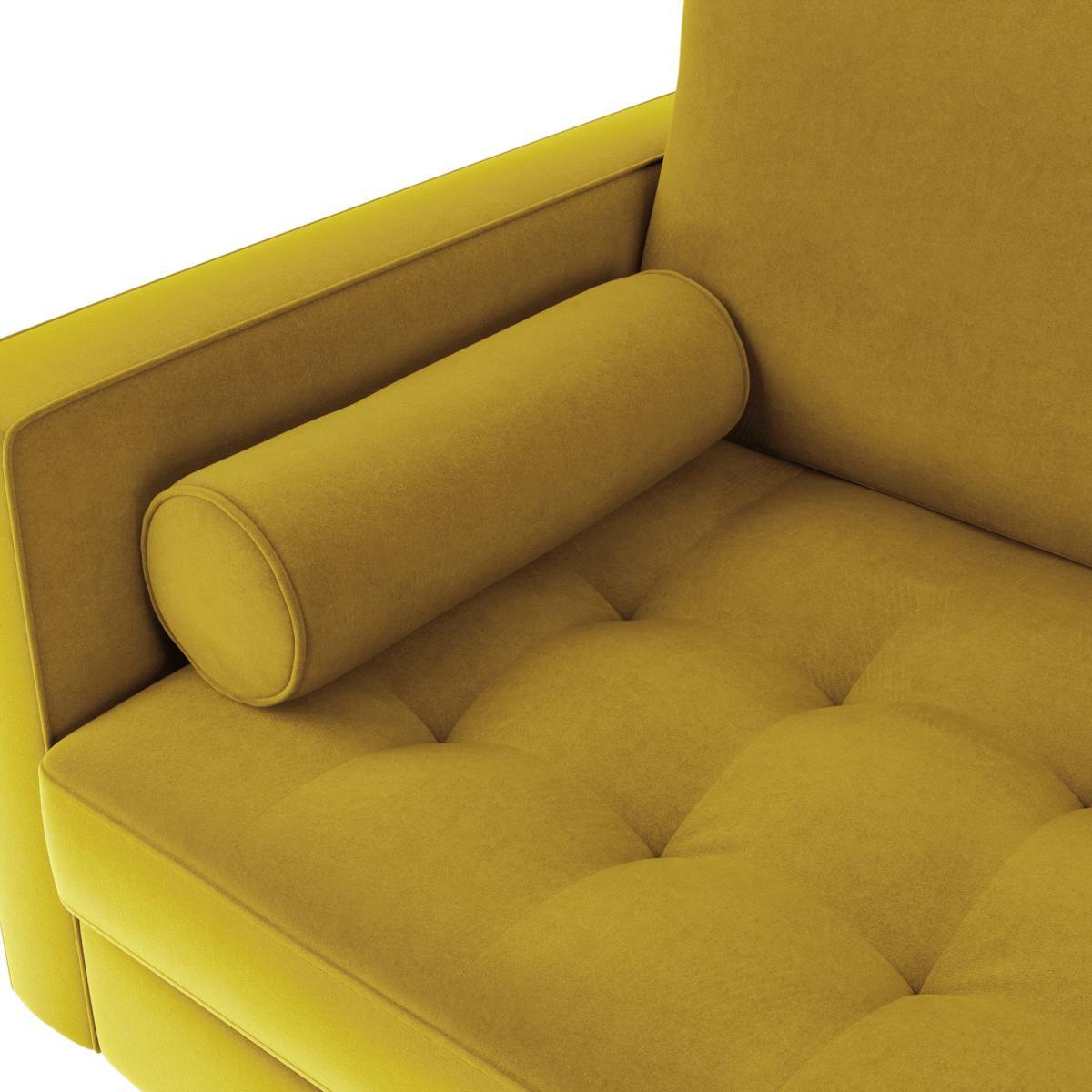 Zoe Velvet 4 Seater Sofa Honey (Yellow) – image 6