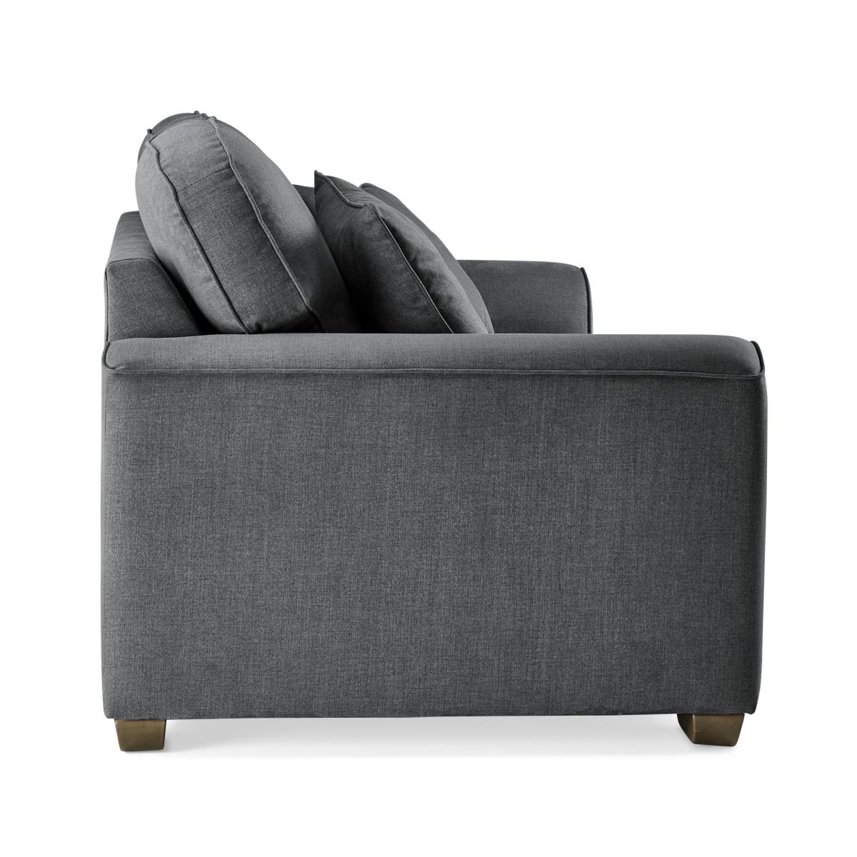 Morello 4 Seater Sofa Brushed Plain Fabric Blue – image 3