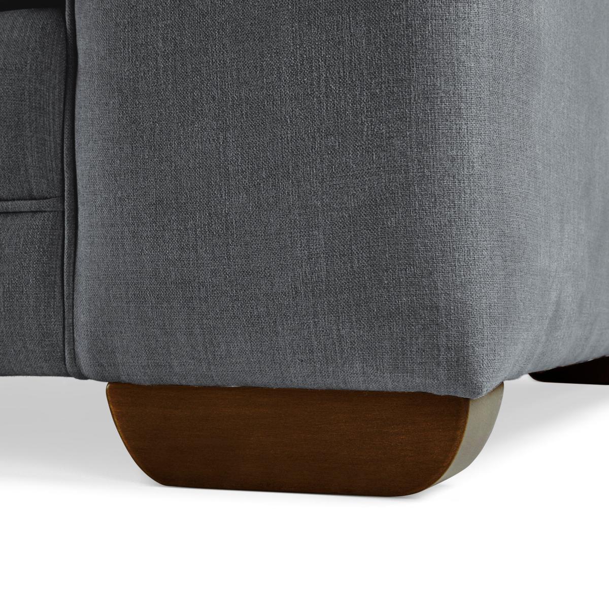 Morello 4 Seater Sofa Brushed Plain Fabric Blue – image 8