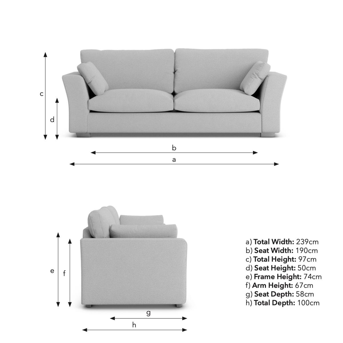 Blakeney 4 Seater Sofa Tonal Weave Charcoal – image 9