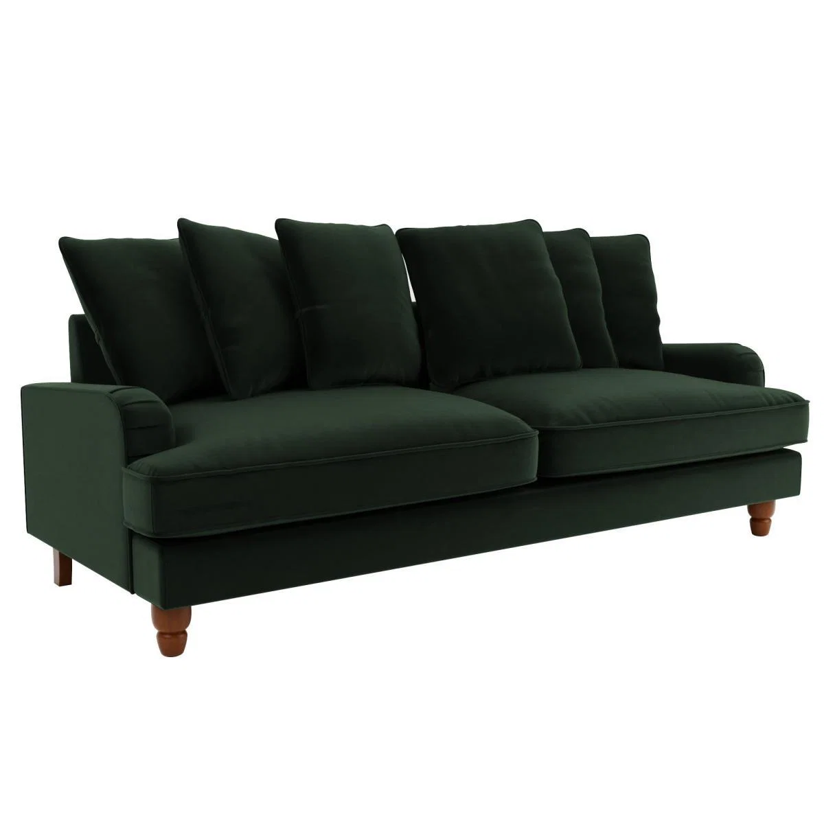 Beatrice Velvet Scatter Back 4 Seater Sofa Taupe – image 3