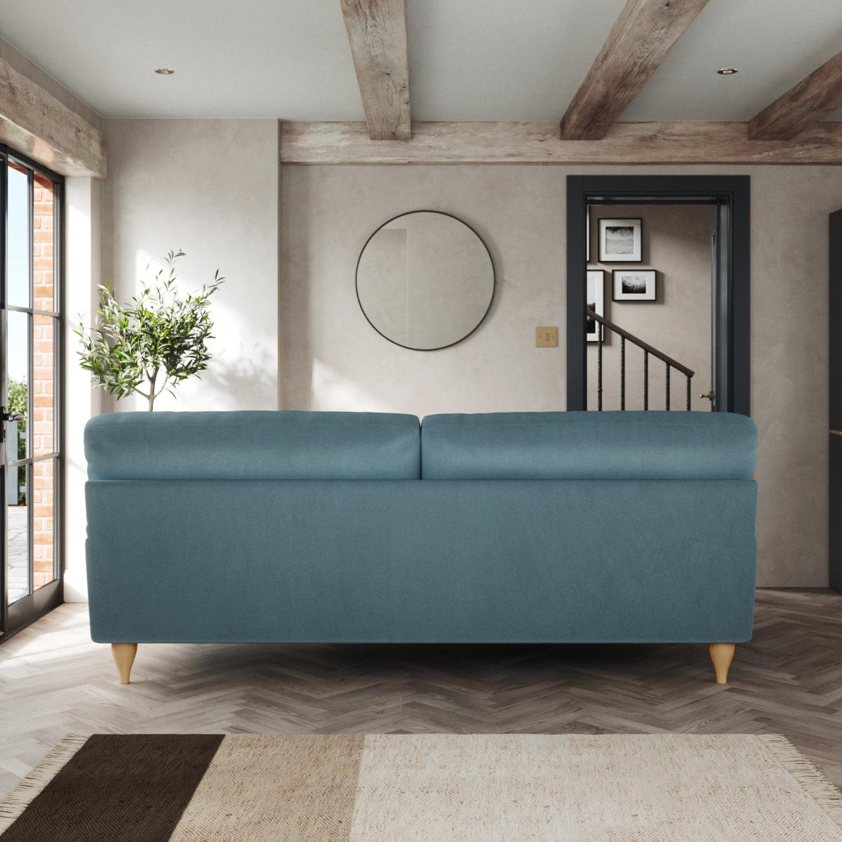 Darwin 4 Seater Sofa Cosy Velvet Pacific – image 4