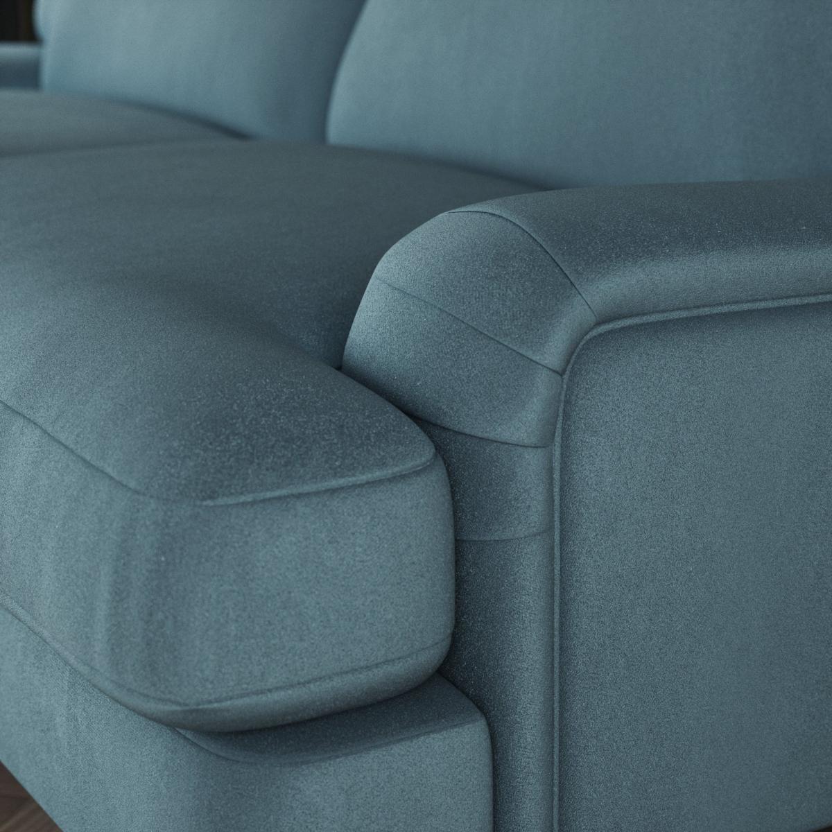 Darwin 4 Seater Sofa Cosy Velvet Pacific – image 6