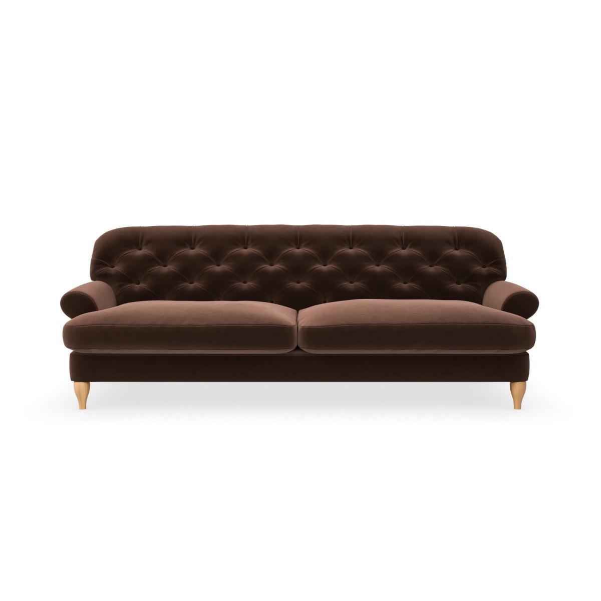 Canterbury Luxury Velvet 4 Seater Sofa Luxury Velvet Pinecone – image 3