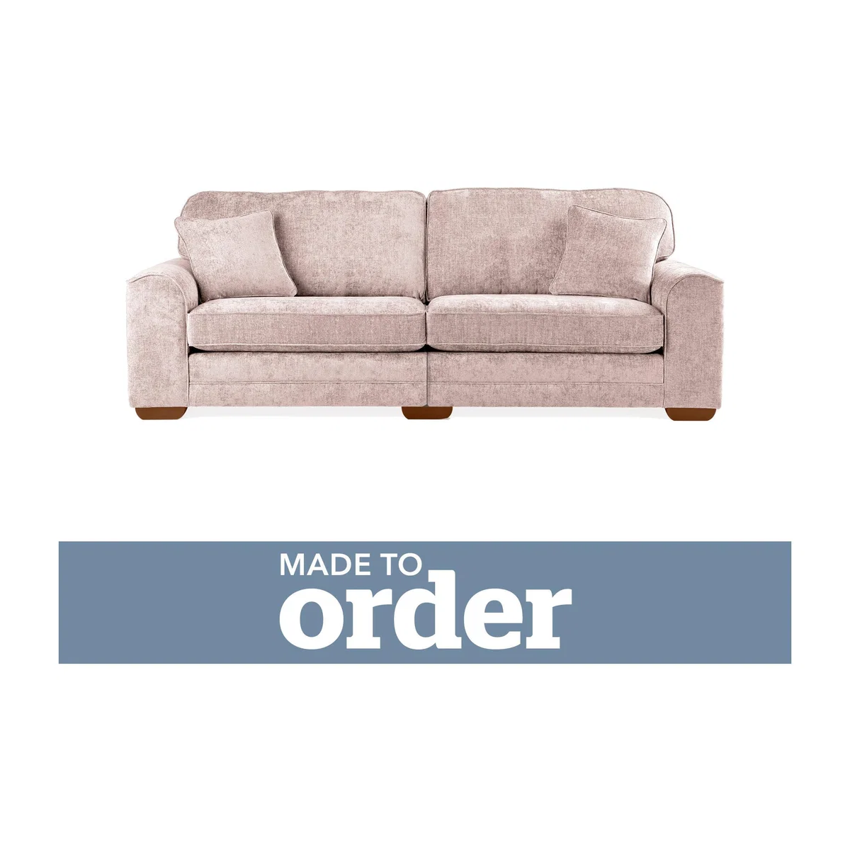 Morello 4 Seater Sofa Luxury Chenille Pink – image 1