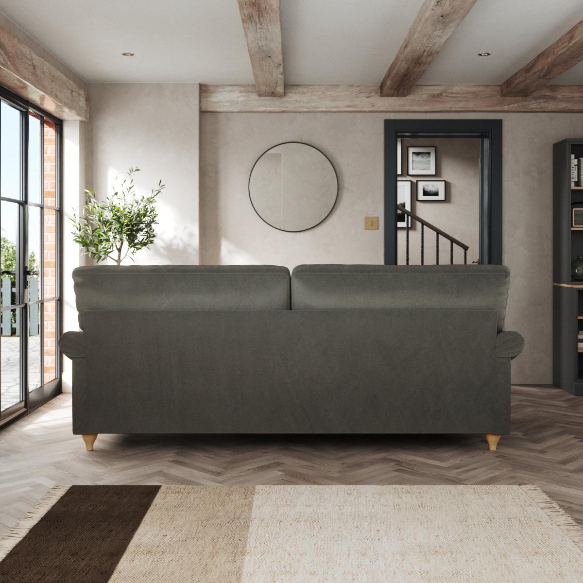 Salisbury 4 Seater Sofa Cosy Velvet Grey – image 4