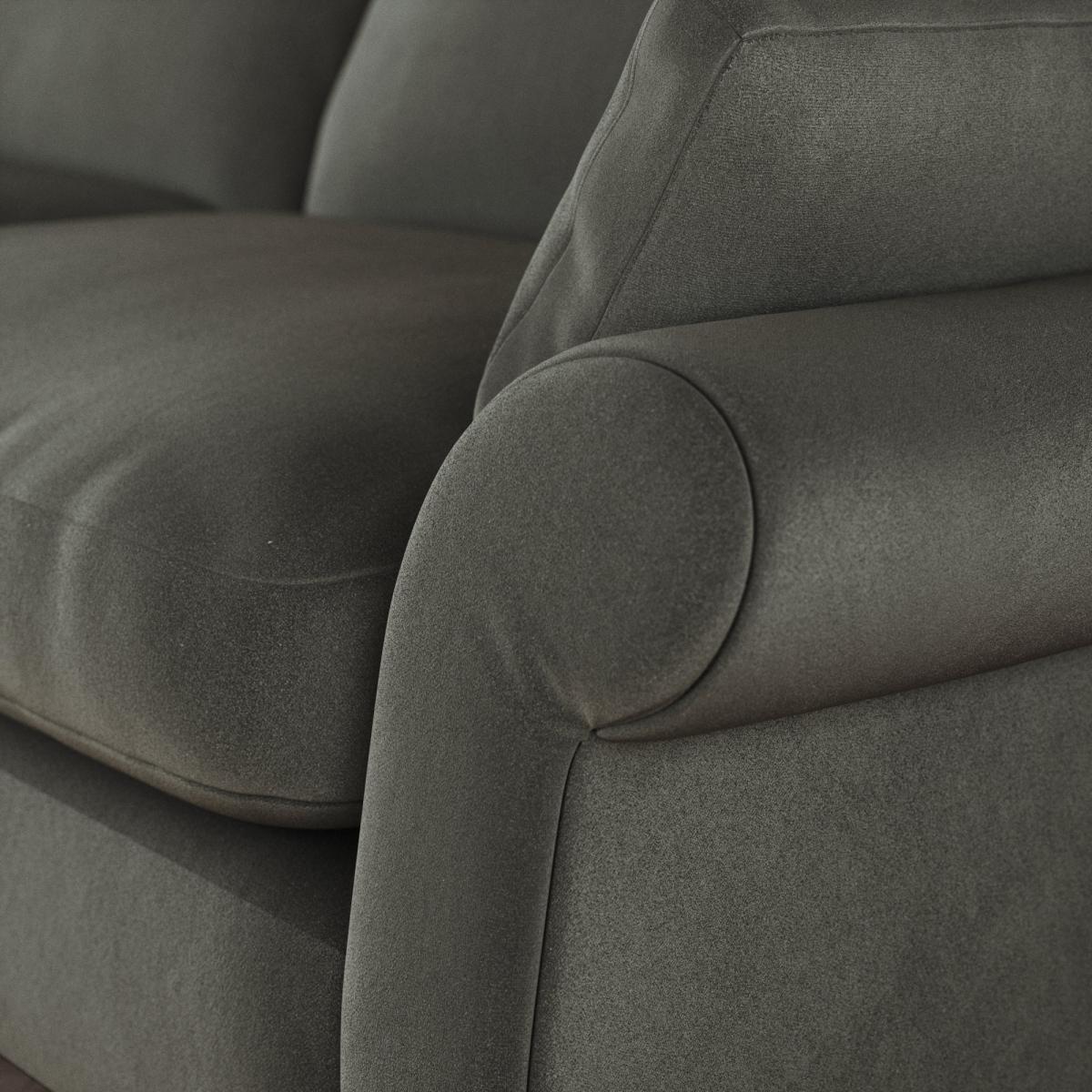 Salisbury 4 Seater Sofa Cosy Velvet Grey – image 6
