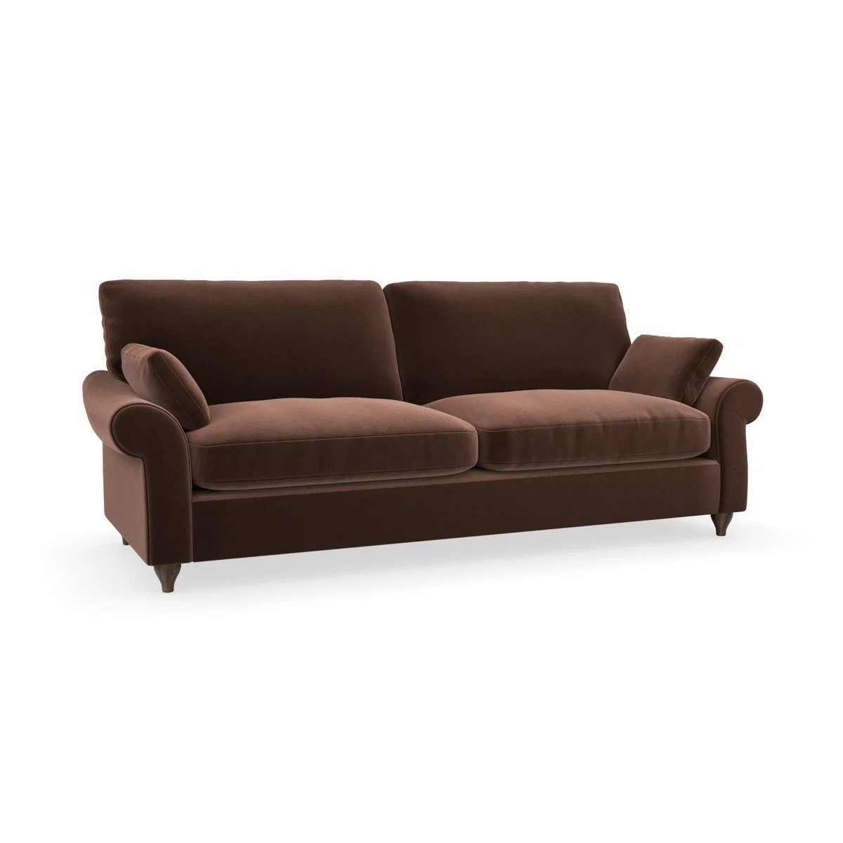 Salisbury Luxury Velvet 4 Seater Sofa Luxury Velvet Pinecone – image 2