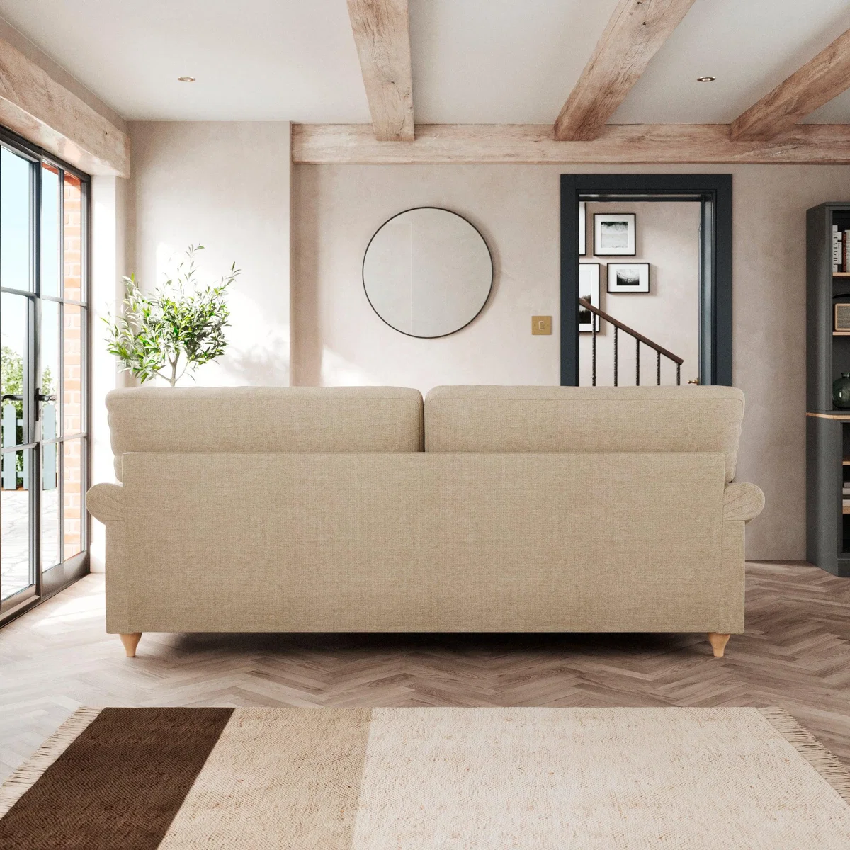 Salisbury 4 Seater Sofa Tonal Weave Natural – image 4