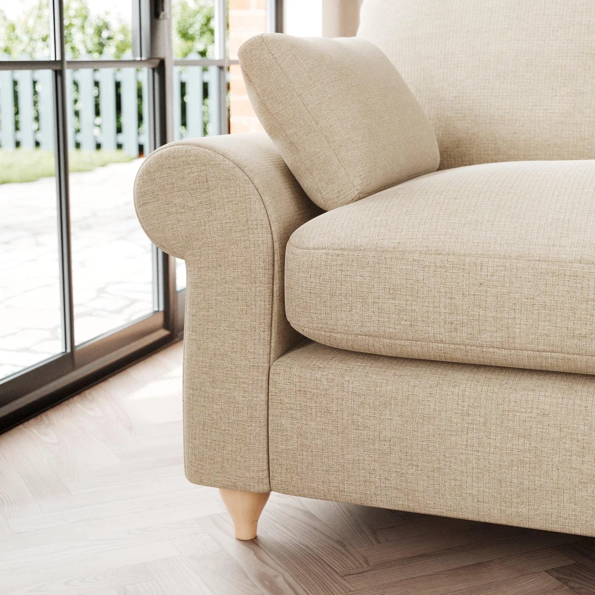 Salisbury 4 Seater Sofa Tonal Weave Natural – image 5