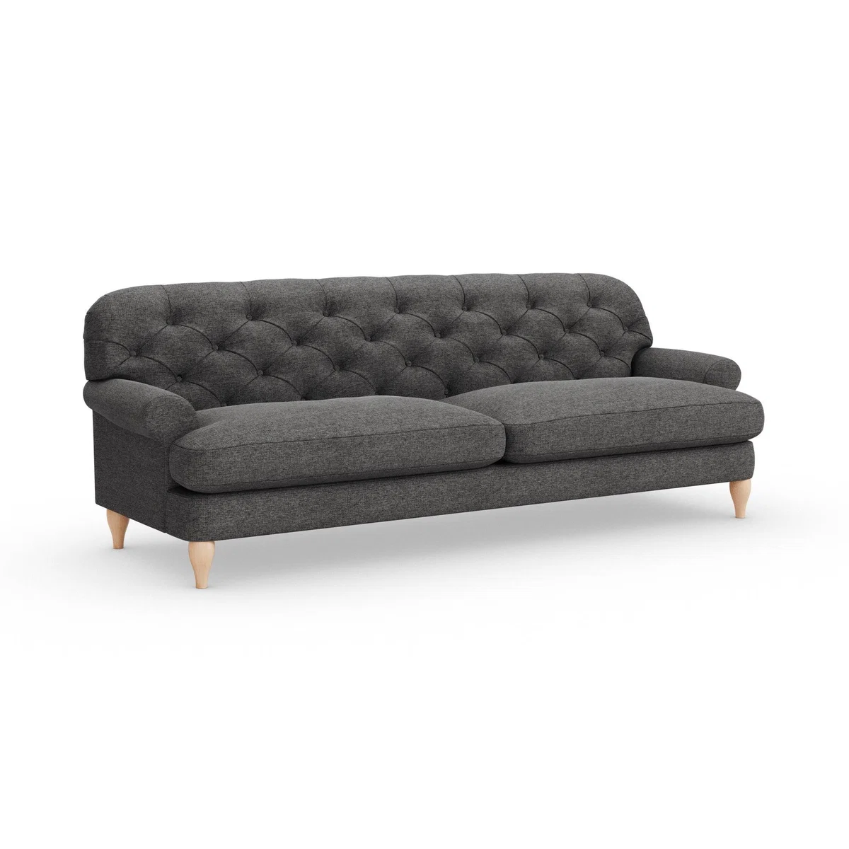 Canterbury 4 Seater Sofa Tonal Weave Charcoal – image 2