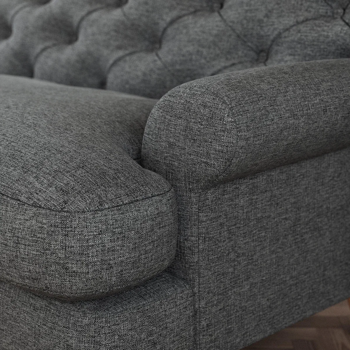 Canterbury 4 Seater Sofa Tonal Weave Charcoal – image 6