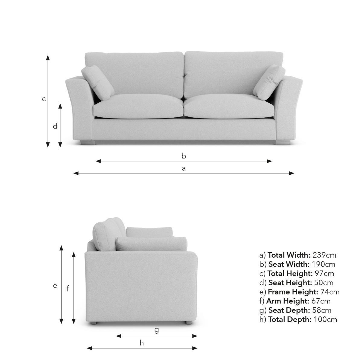 Blakeney Slub Cotton Blend 4 Seater Sofa Slub Cotton Sandstone – image 9