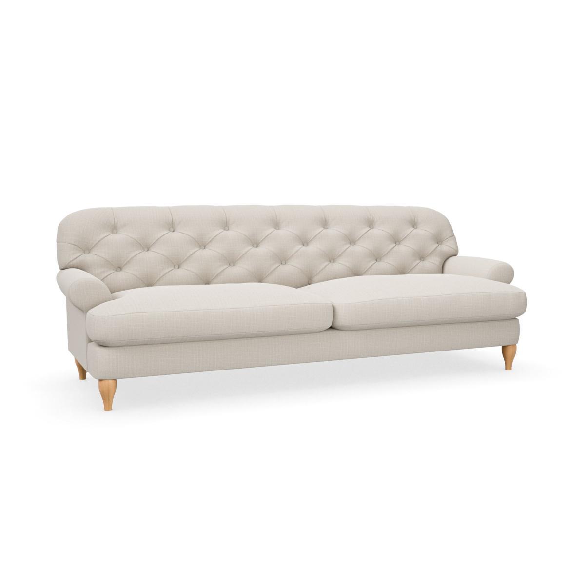 Canterbury Slub Cotton Blend 4 Seater Sofa Slub Cotton Sandstone – image 2