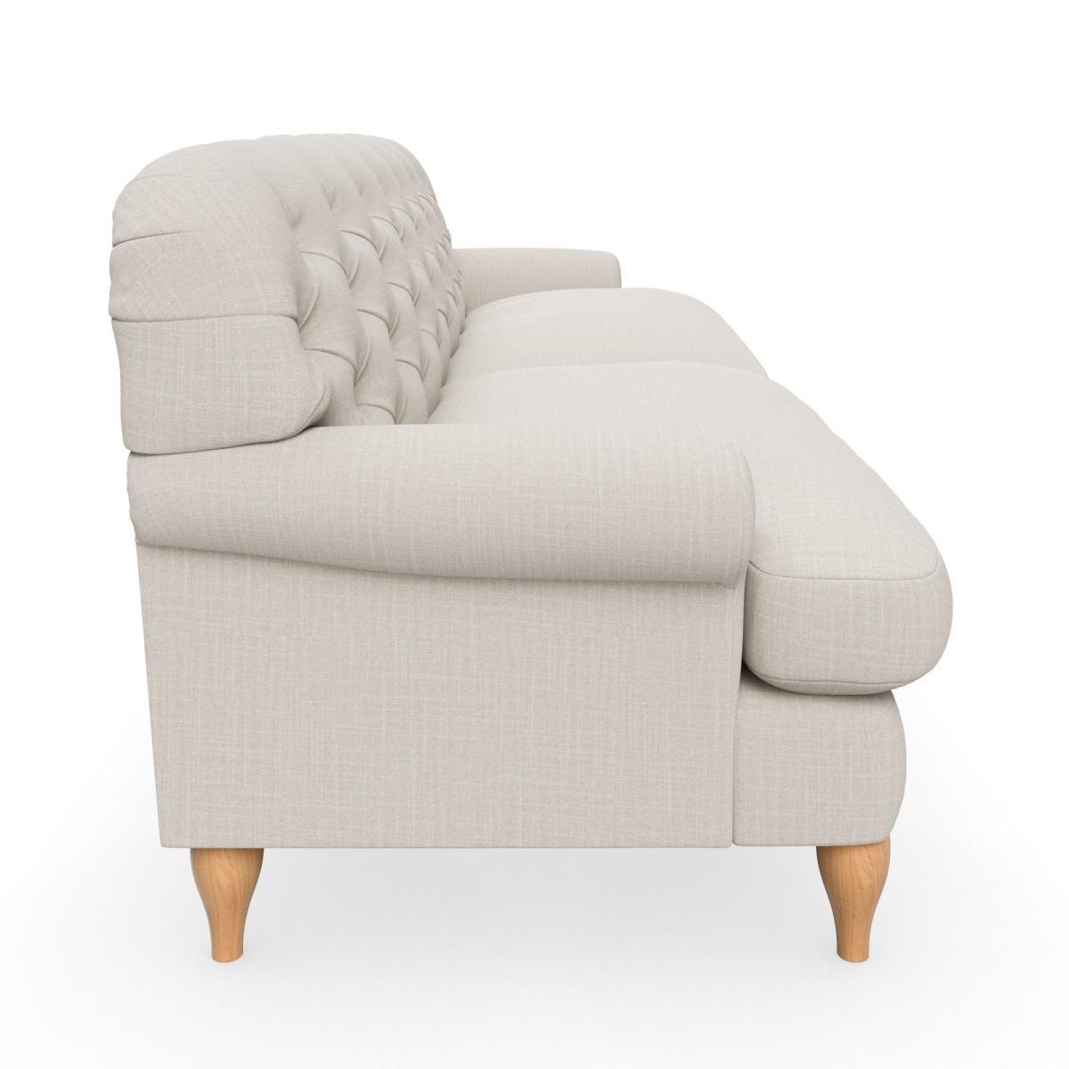Canterbury Slub Cotton Blend 4 Seater Sofa Slub Cotton Sandstone – image 5