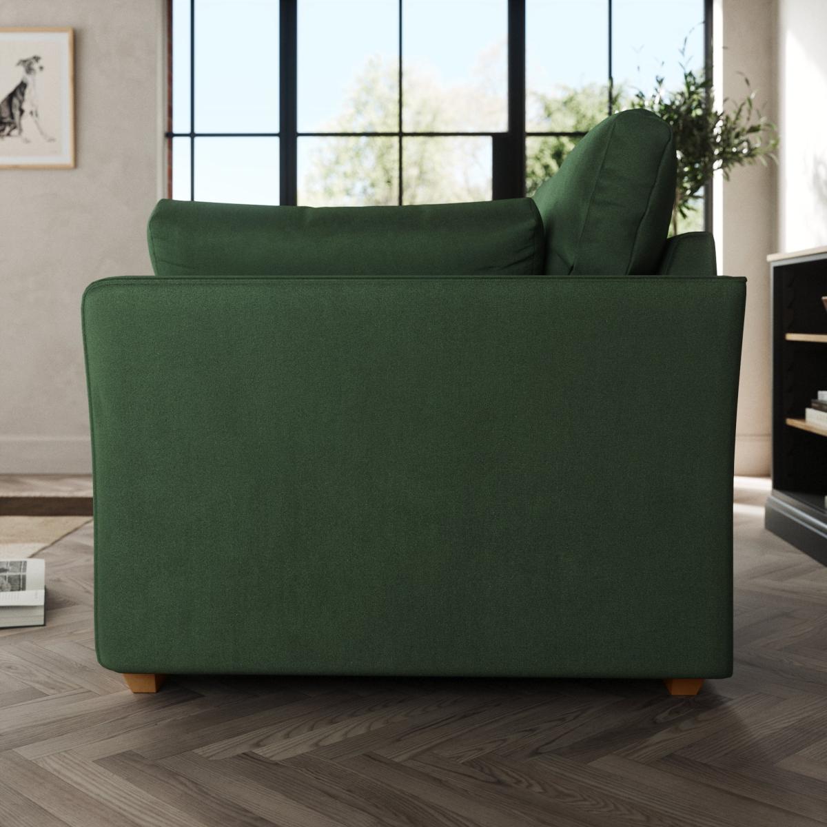 Blakeney 4 Seater Sofa Cosy Velvet Bottle Green – image 3