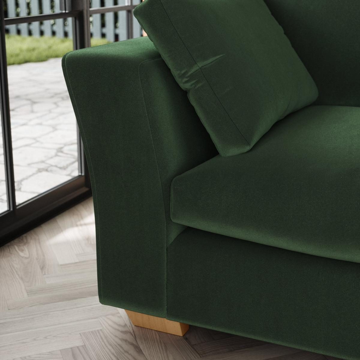 Blakeney 4 Seater Sofa Cosy Velvet Bottle Green – image 5