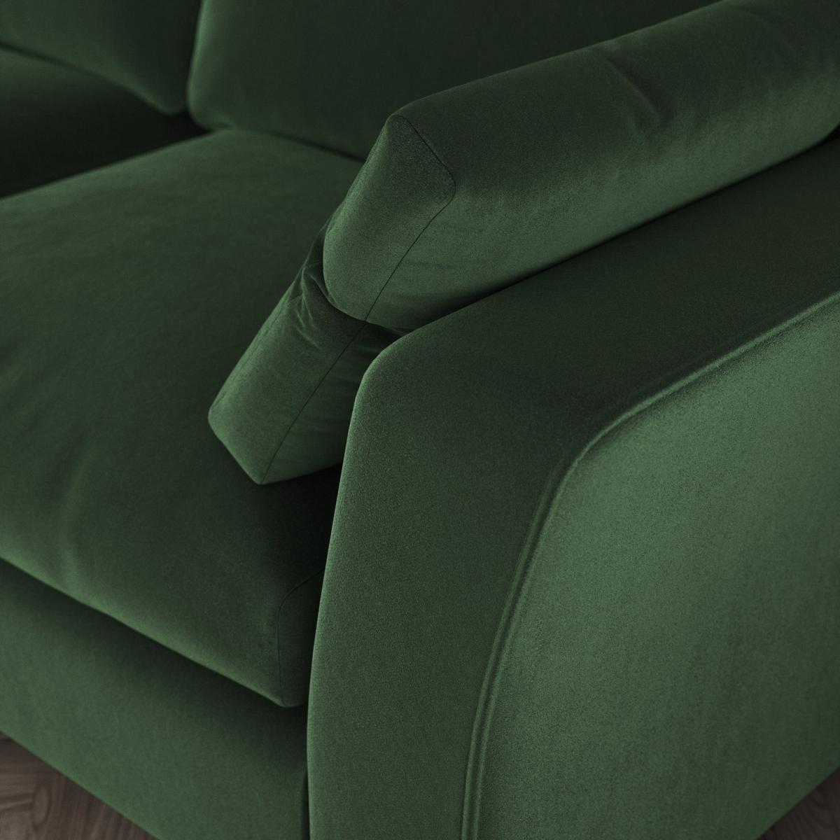 Blakeney 4 Seater Sofa Cosy Velvet Bottle Green – image 6