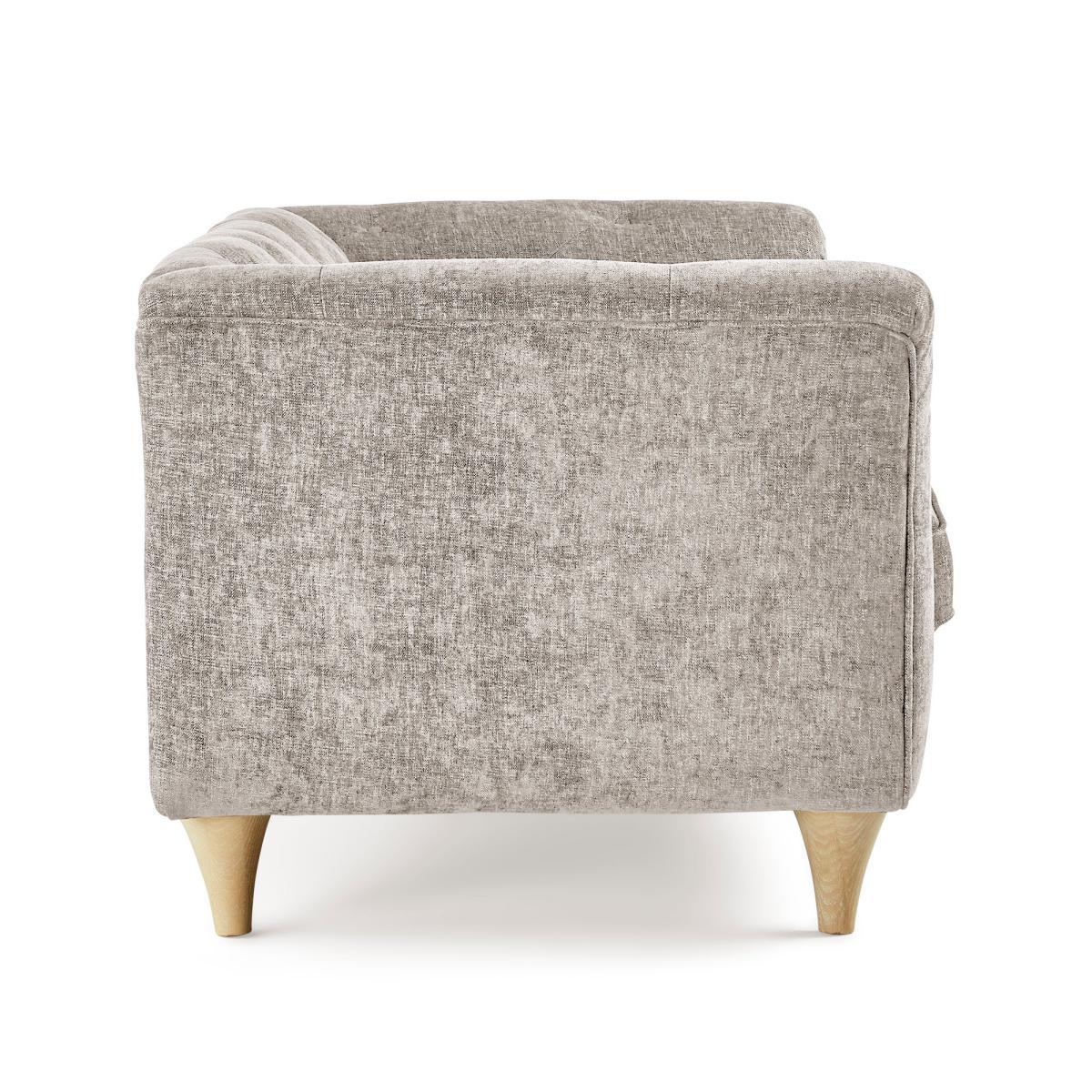 Jaipur 4 Seater Sofa Luxury Chenille Grey – image 3