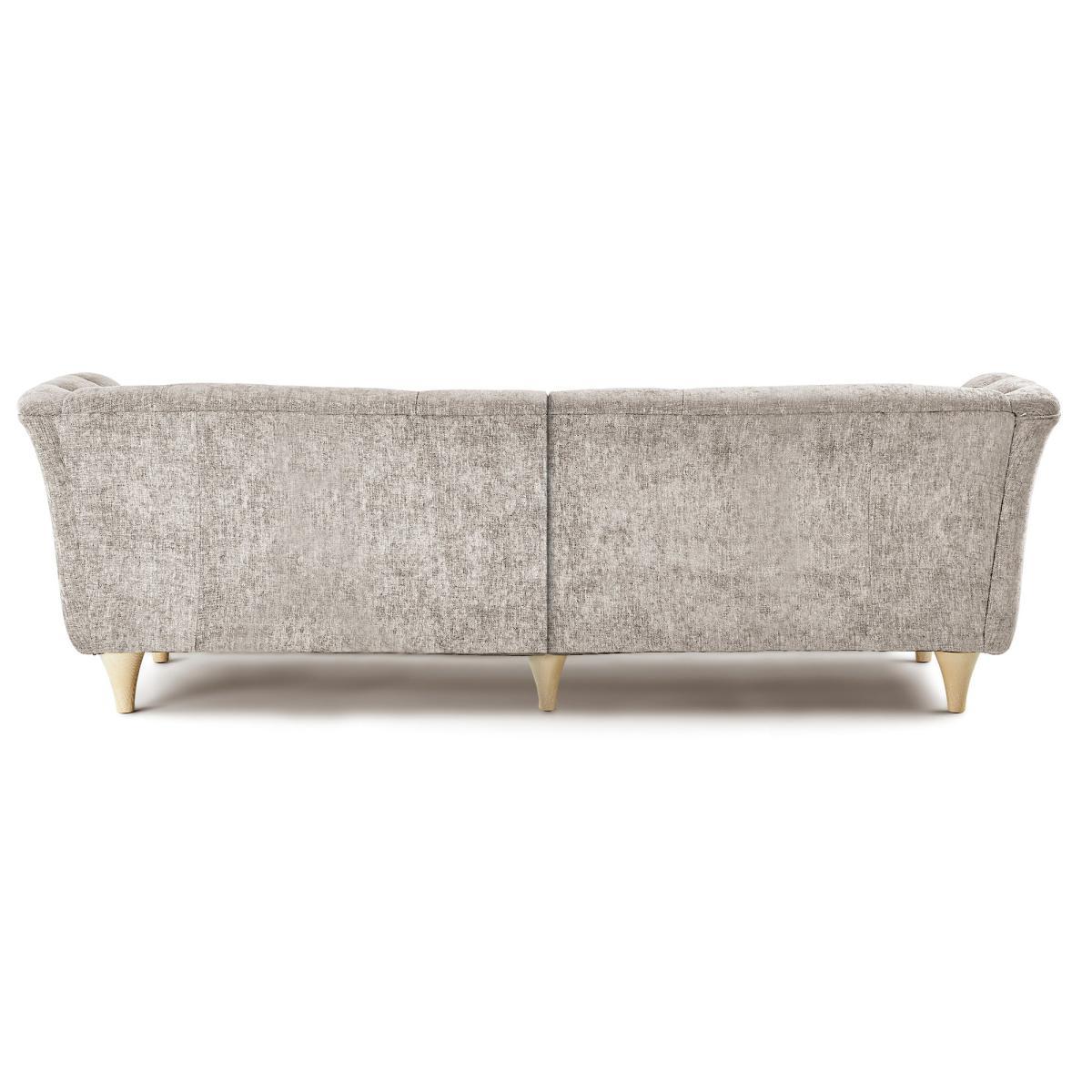Jaipur 4 Seater Sofa Luxury Chenille Grey – image 4