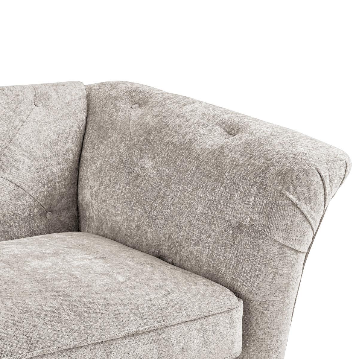 Jaipur 4 Seater Sofa Luxury Chenille Grey – image 5