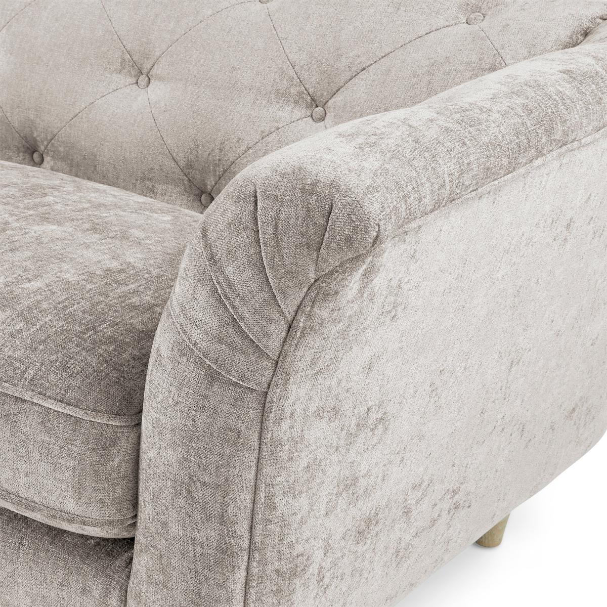 Jaipur 4 Seater Sofa Luxury Chenille Grey – image 6
