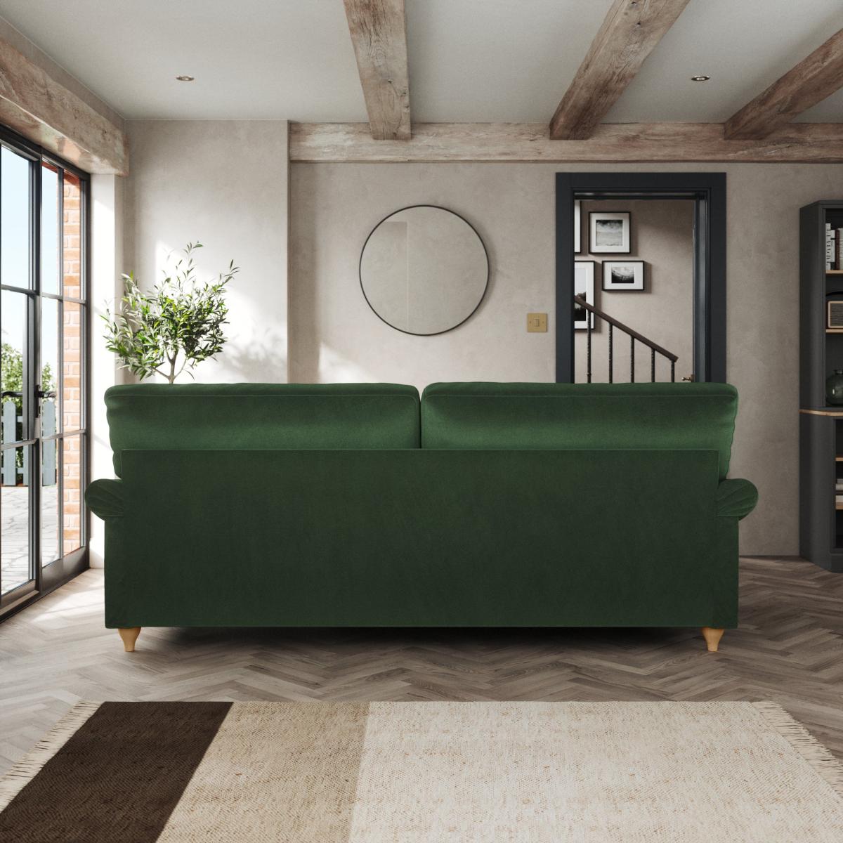 Salisbury 4 Seater Sofa Cosy Velvet Bottle Green – image 4