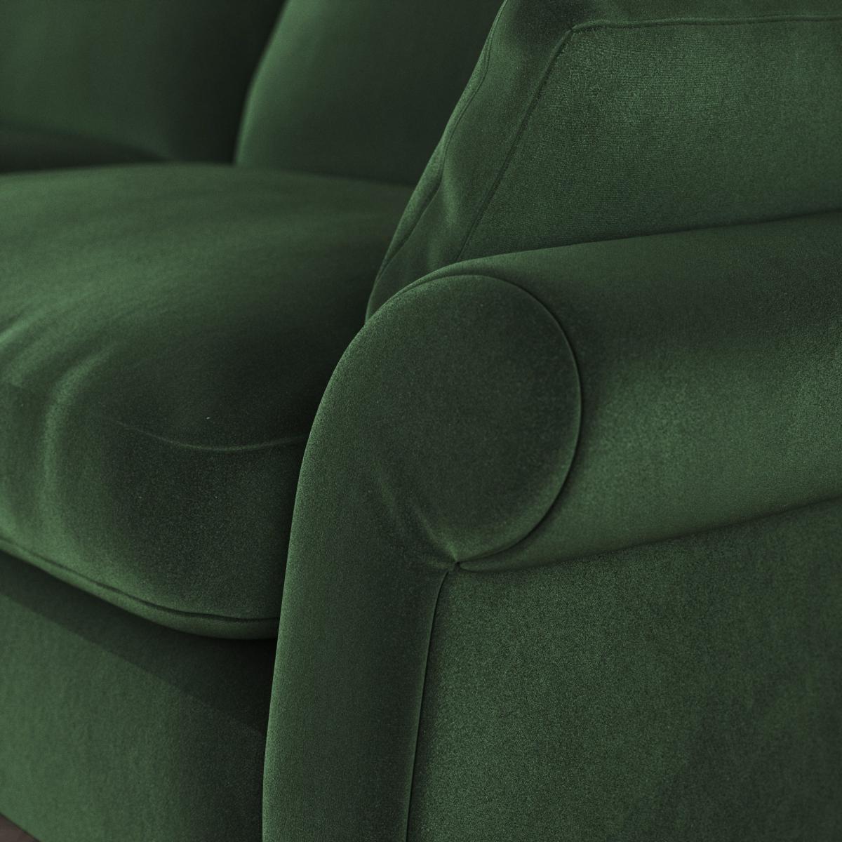 Salisbury 4 Seater Sofa Cosy Velvet Bottle Green – image 6