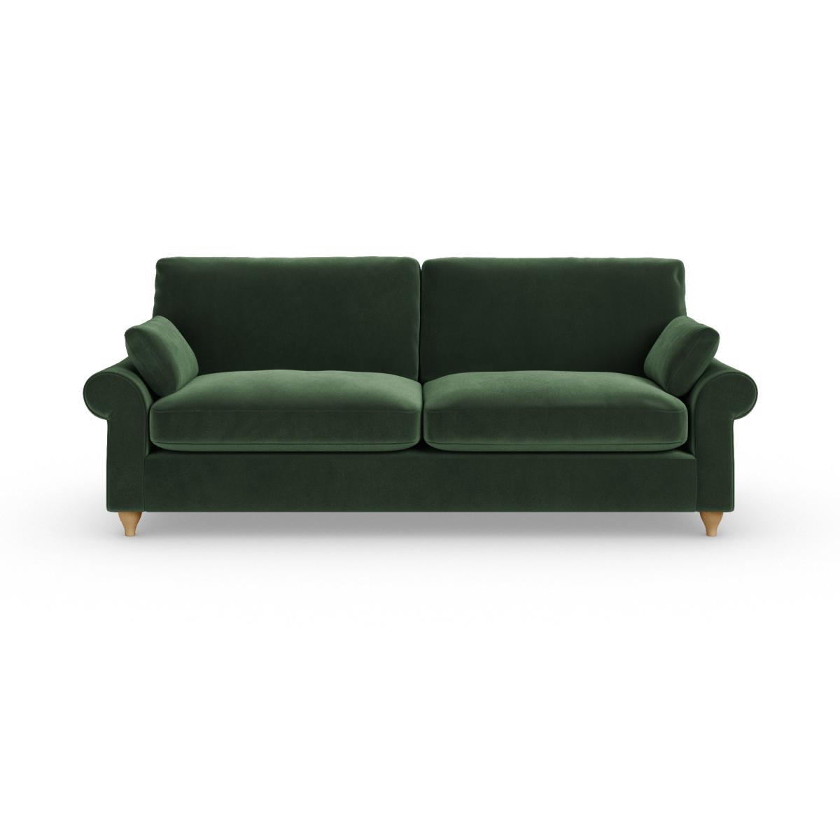 Salisbury 4 Seater Sofa Cosy Velvet Bottle Green – image 7