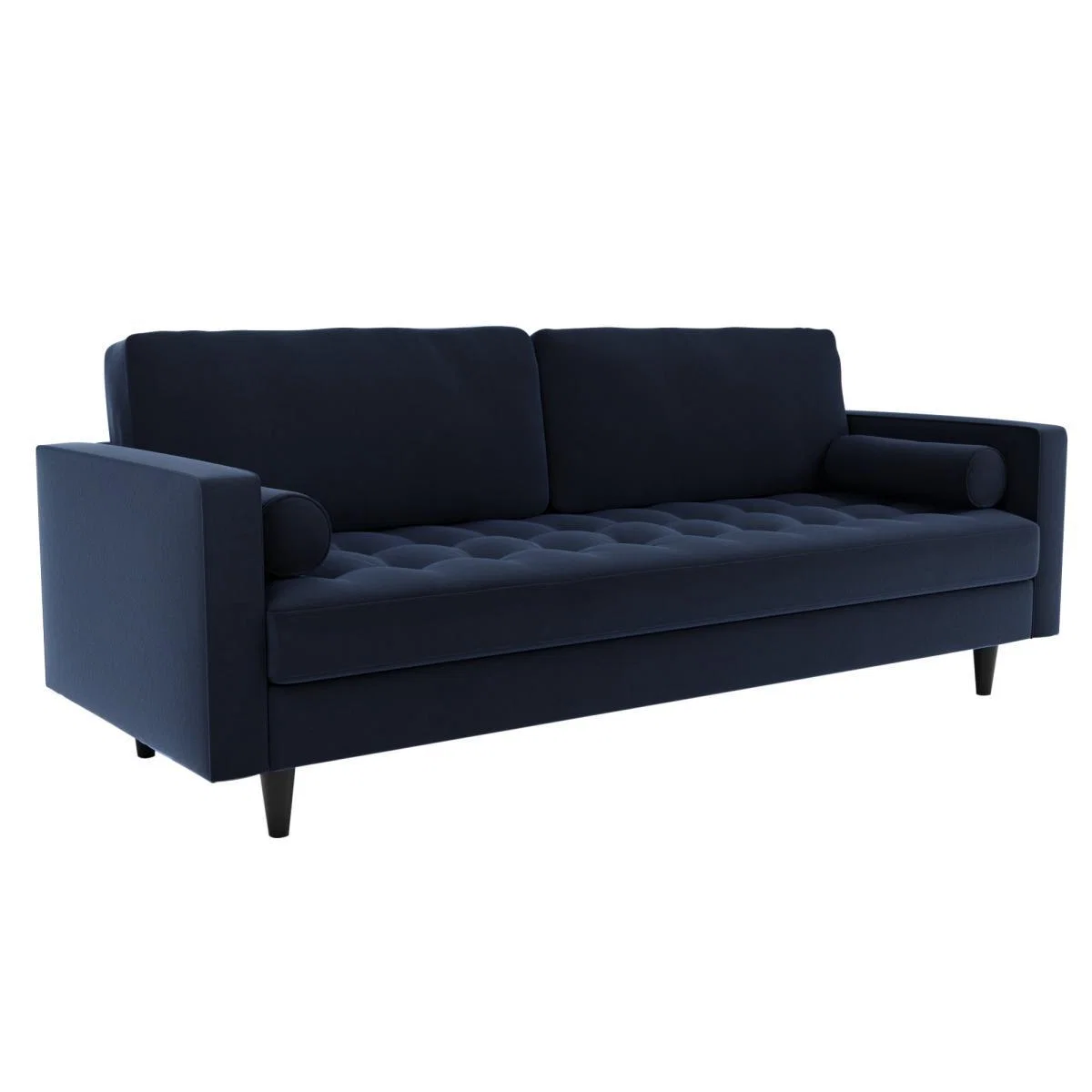 Zoe Velvet 4 Seater Sofa Luxe Navy – image 3