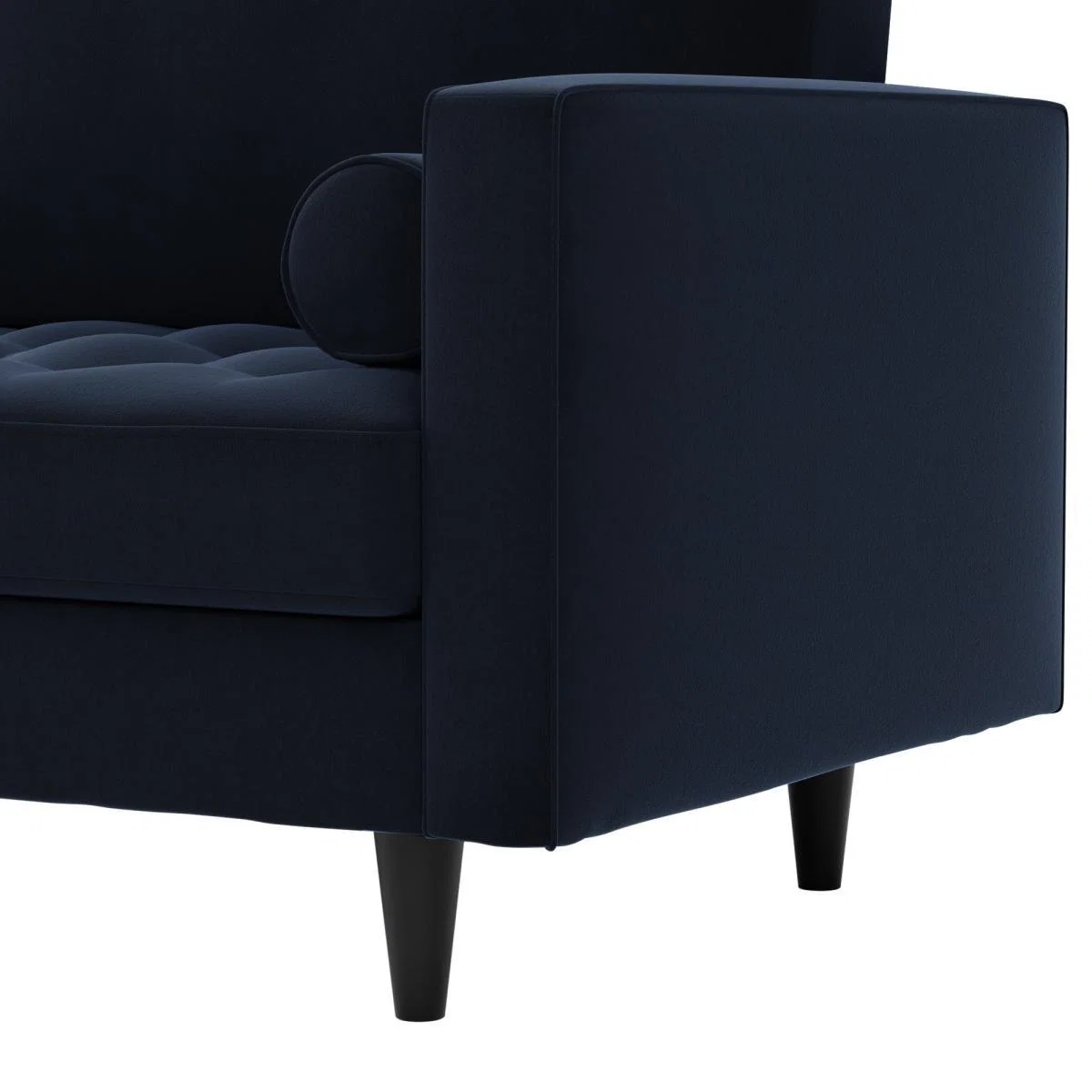 Zoe Velvet 4 Seater Sofa Luxe Navy – image 7
