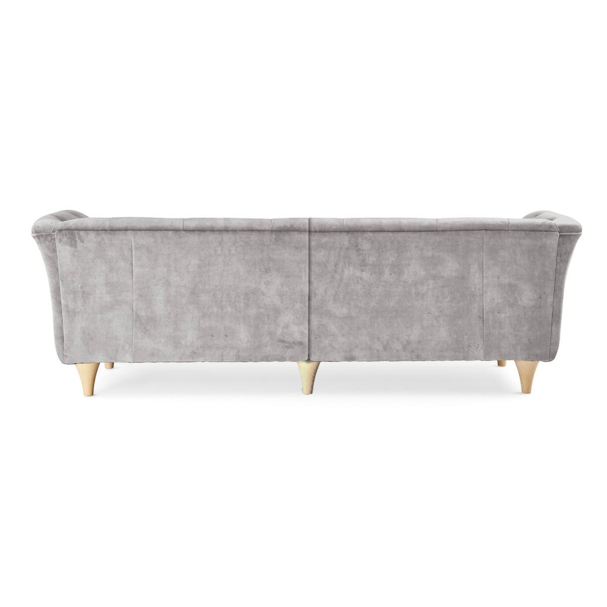 Jaipur 4 Seater Sofa Slub Velvet Yellow – image 4